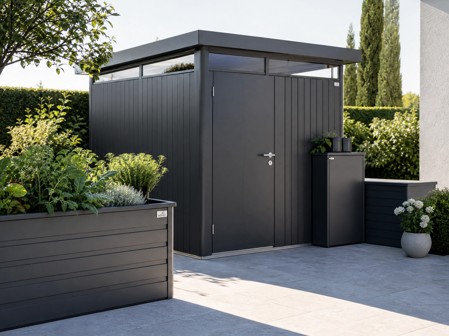 Biohort Gerätehaus Gartenbox Hochbeet