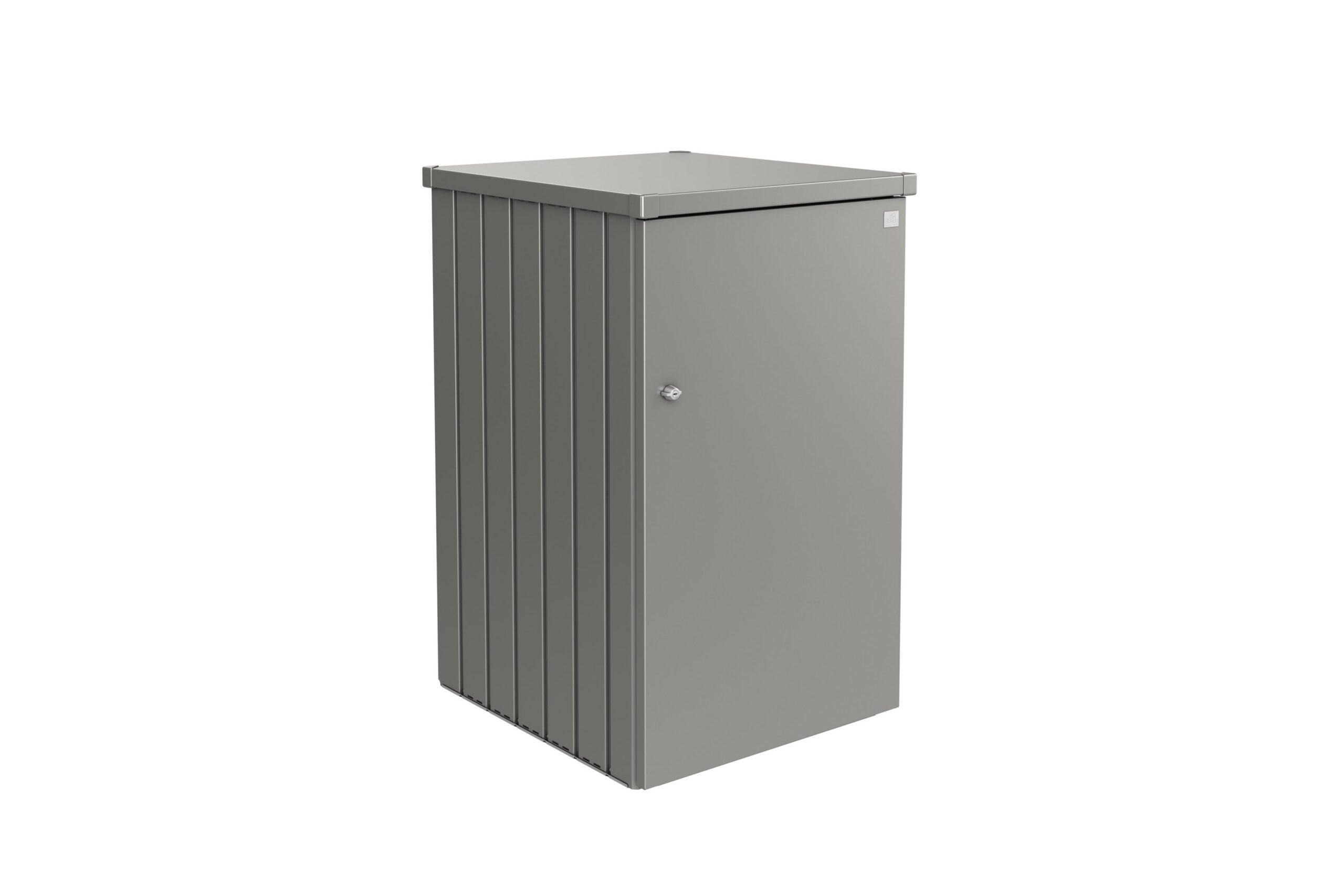 Biohort_Alex_Abfallbox_Var2_quarzgrau_Rendering_Softub_Schweiz dunkelgraue Abfallbox aus Metall