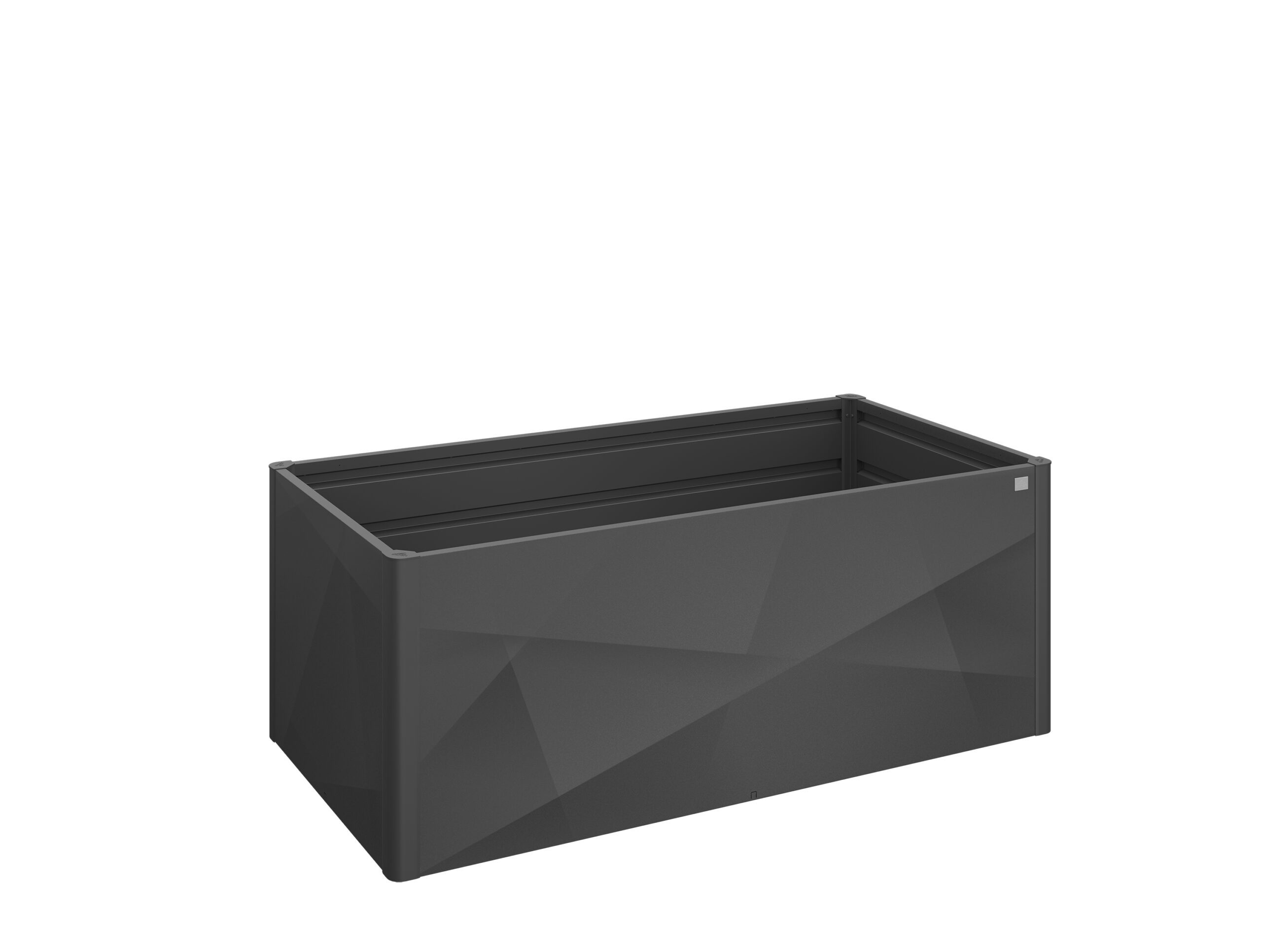 Leeres, dunkelgraues X-Design Biohort Hochbeet