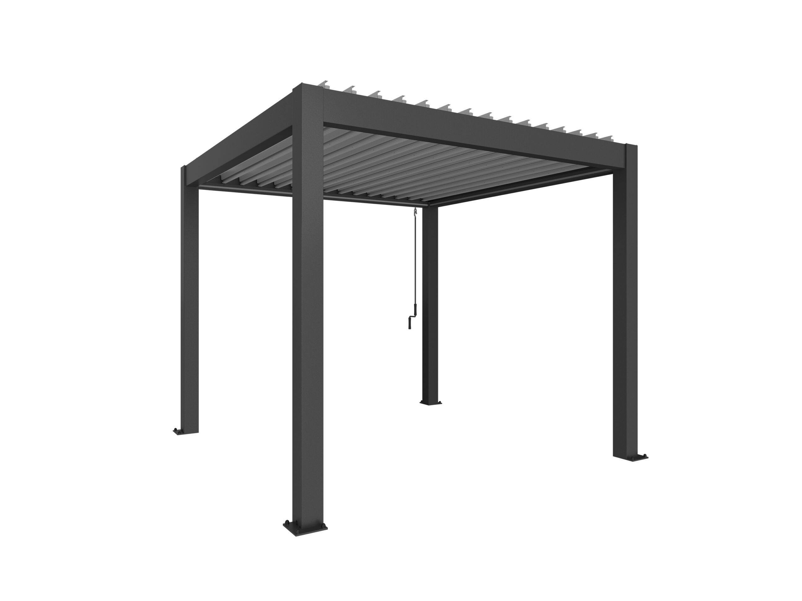 Pergola autoportante Biohort gris foncé et argent métallisé