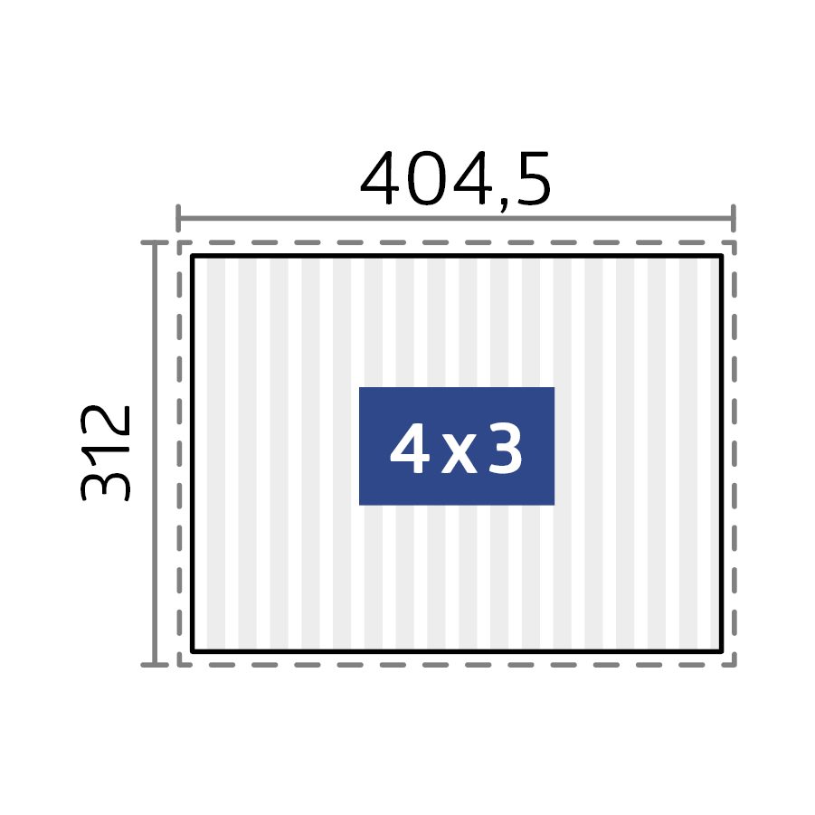 Biohort_Pergola_Groessendarstellung_4x3_Softub_Schweiz Biohort Pergola Grössendarstellung 4 x 3