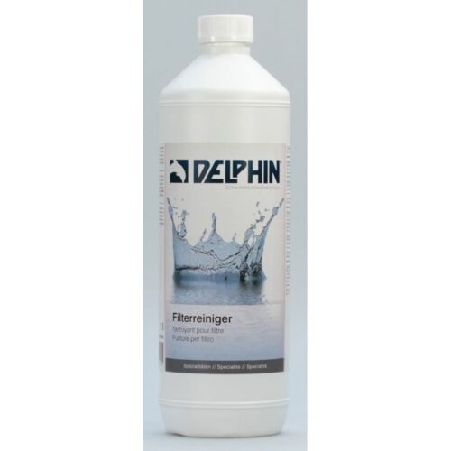 Delphin Filter Cleaner. White 1 litre container.