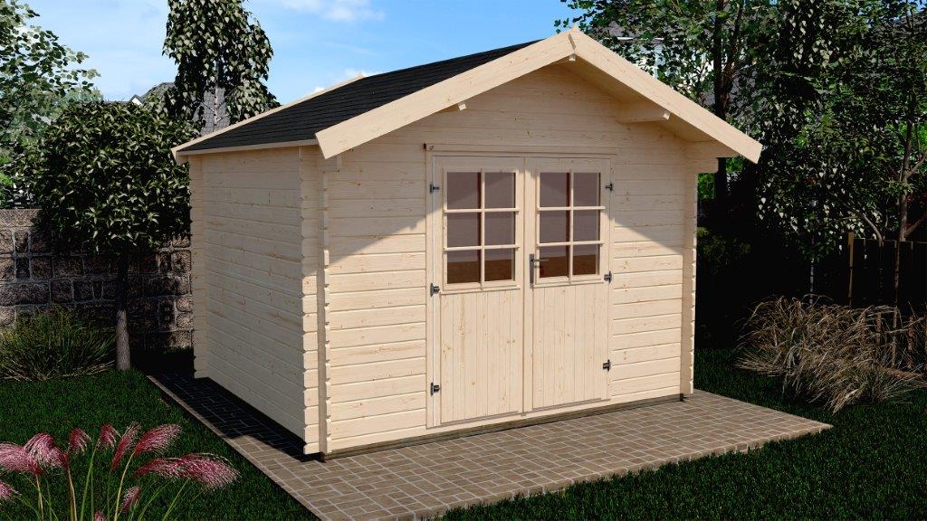 Rustic Garden Shed from Weka in a classic plug-in system - model 209