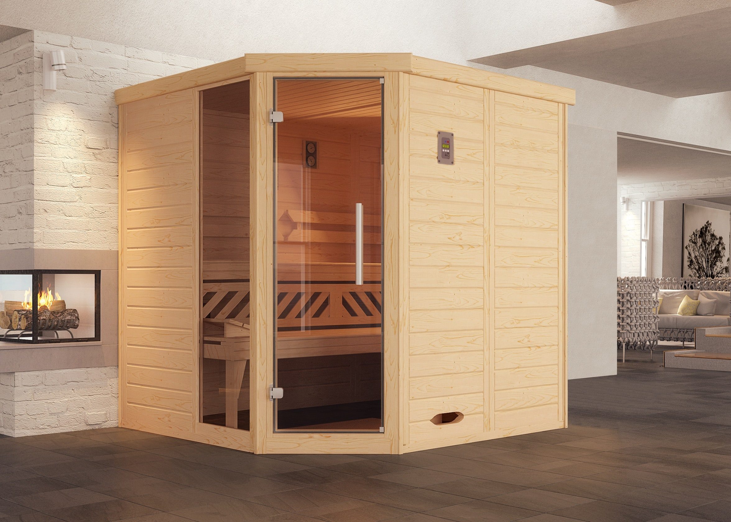 Die Kemi Eck Sauna von Weka 