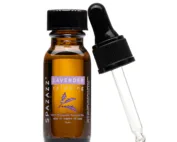 Braune flasche mit schwarzem Deckel und Pipette. Spazazz aromatherapeutische Oele Lavendel Saunen Schweiz Whirlpool Schweiz Innensauna Schweiz Aussensauna Schweiz