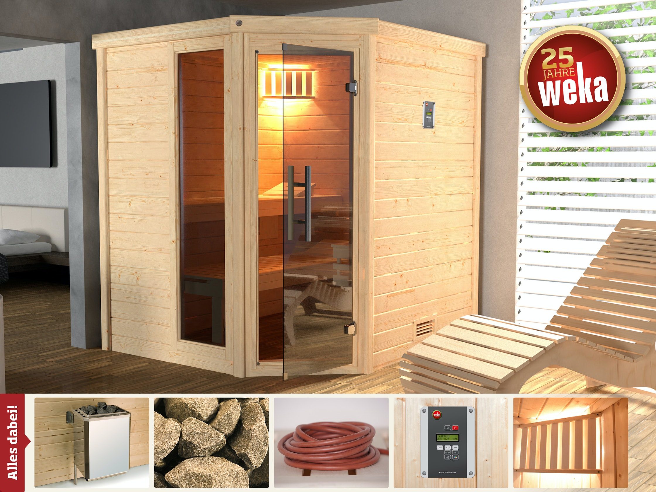 Premium Weka Quality Sauna - Saving Turku e.g. 1 Set model