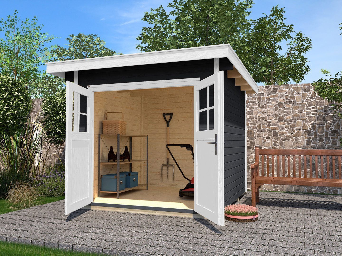 Weka Garden Shed - clear view model 179 in different colours