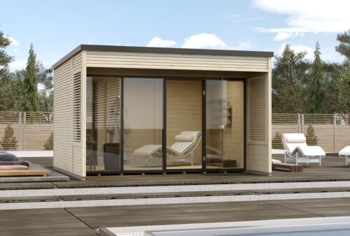 Weka Garden House Design House Cubilis 2.0 with slat elements Softub Switzerland