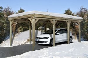 Einzelcarport für den Winter