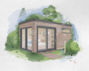 waermegrad aussensauna l modul illustration design softub schweiz.