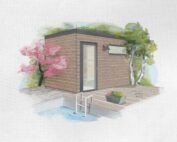 waermegrad aussensauna m modul illustration design softub schweiz.