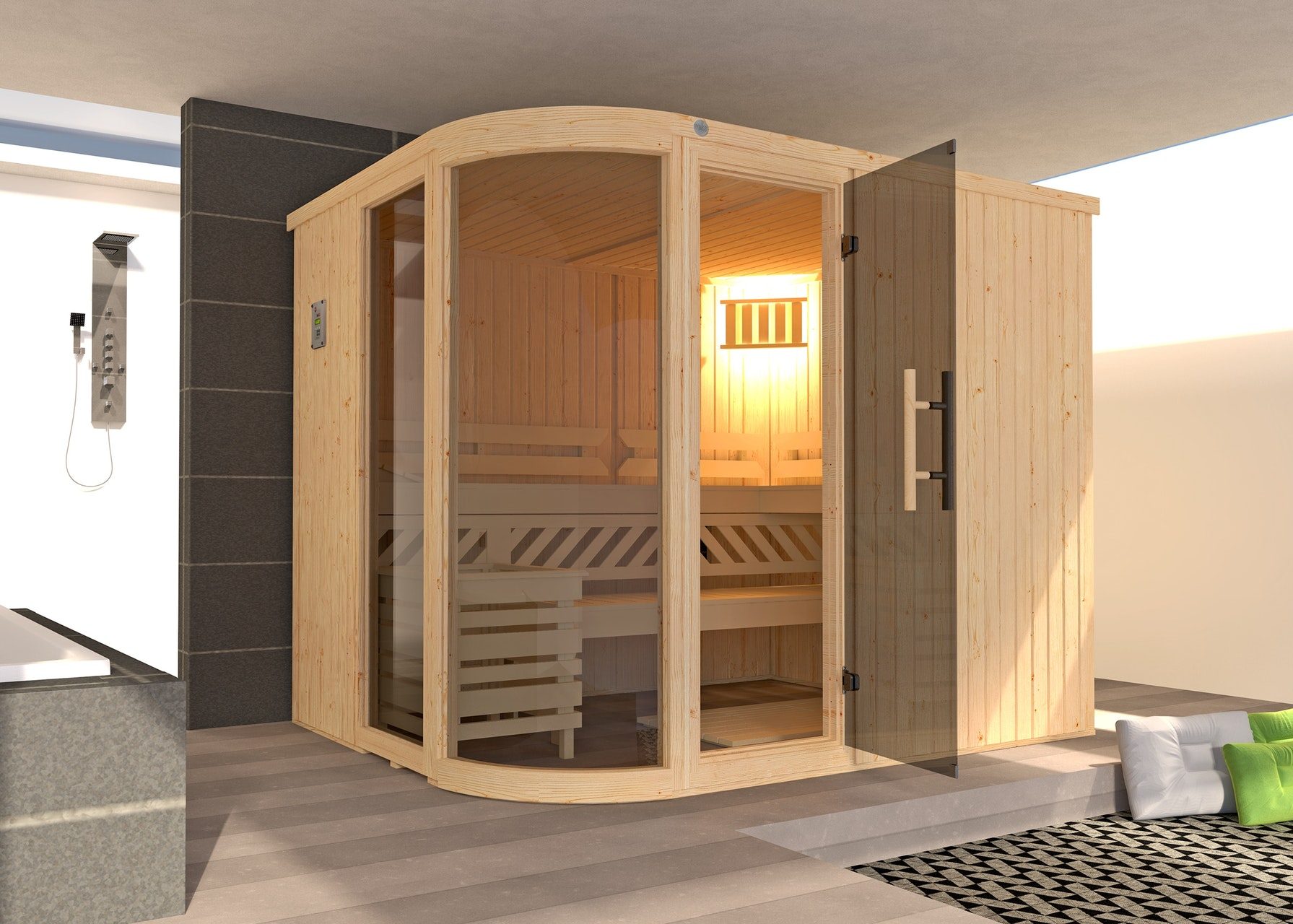 Weka Design Sauna Sara Saving Set Includes Heater 68 Mm